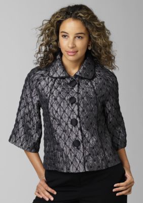 Choices Raglan Sleeve Jacquard Jacket - Belk.com