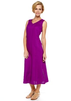 Choices Solid V-Neck Dress