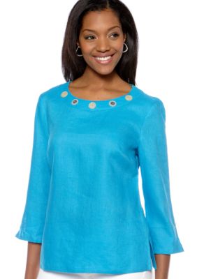 Choices Solid Cut Out Three Quarter Sleeve