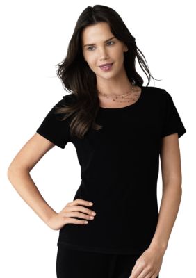 Choices Slinky Short Sleeve Crew Neck Top