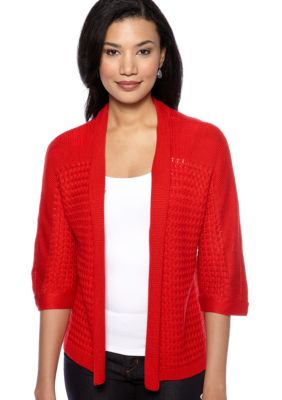 Choices Primary 3/4 Sleeve Open Front Cardigan