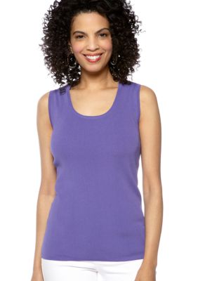 Choices Sleeveless Jewel Neck Tank