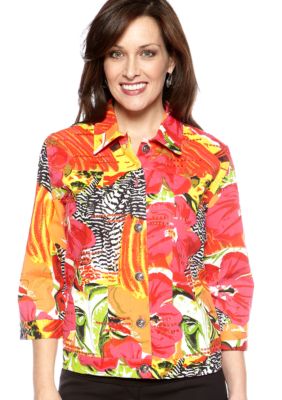 Choices Three Quarter Sleeve Jean Jacket