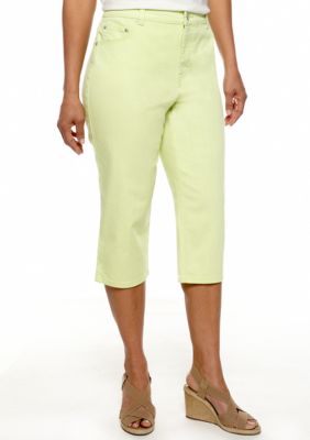Kim Rogers Print Denim Capri