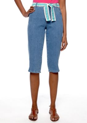 Kim Rogers Capri With Crochet Belt