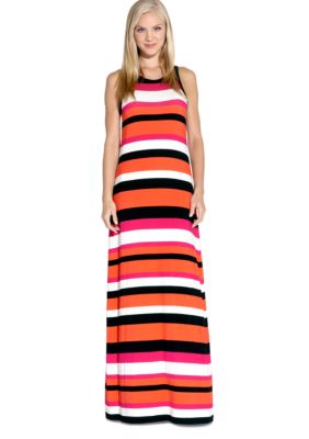 Karen Kane Coral Reef Stripe Maxi Dress
