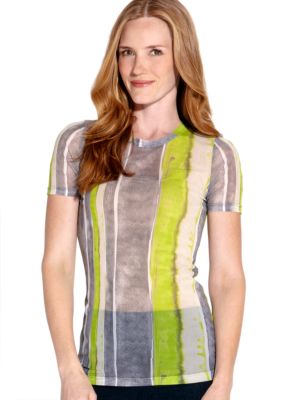 Karen Kane Electric Tide Short Sleeve Crew Neck Tee