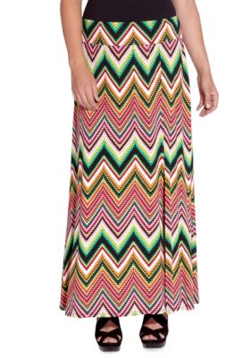 Karen Kane Plus Size Front Slit Maxi Skirt