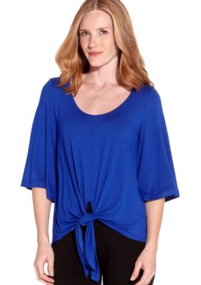 Karen Kane Electric Tide Flare Sleeve Knot Top