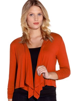 Karen Kane Indigo Bay Shirred Sleeve Drape Jacket