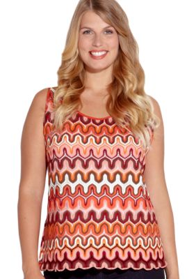 Karen Kane Plus Size Crochet Tank Top