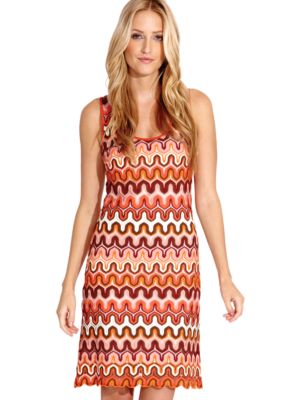 Karen Kane Coral Reef Crochet Tank Dress