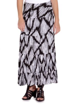 Karen Kane Electric Tide Tiered Maxi Skirt