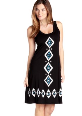 Karen Kane Cross Creek Diamond Print Dress
