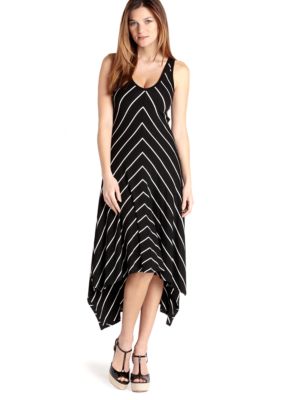 Karen Kane Melrose Asymmetrical V-Neck Stripe Dress
