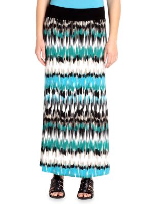 Karen Kane Cross Creek Printed Maxi Skirt