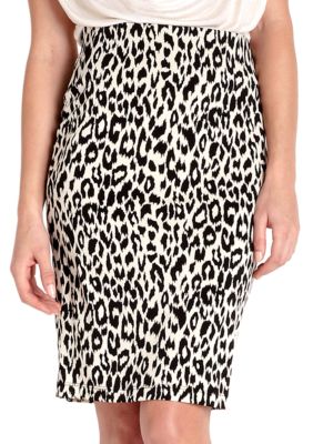 Karen Kane Melrose Leopard Print Pencil Skirt