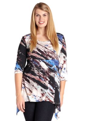 Karen Kane Plus Size Handkerchief Hem Top
