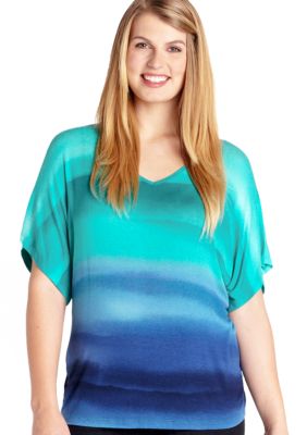 Karen Kane Plus Size Ombre Printed Tunic