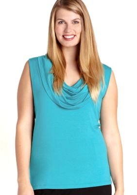 Karen Kane Plus Size Sleeveless Cowl Neck Top