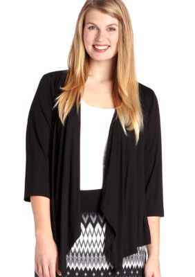 Karen Kane Plus Size Draped Knit Jacket