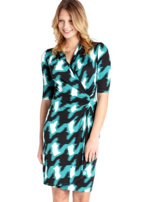 Karen Kane Cross Creek Cascade Wrap Dress