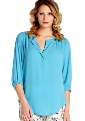 Karen Kane Cross Creek Split Neck Top