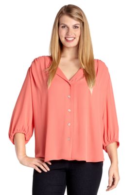 Karen Kane Plus Size Peasant Blouse