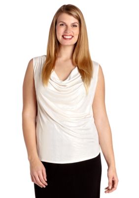 Karen Kane Plus Size Drape Neck Top