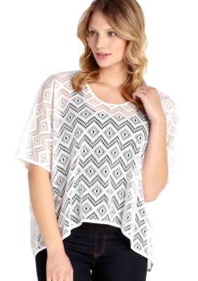 Karen Kane Cross Creek Crochet Top with Tank