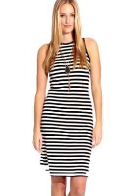 Karen Kane Melrose Striped Exposed Zipper Dress