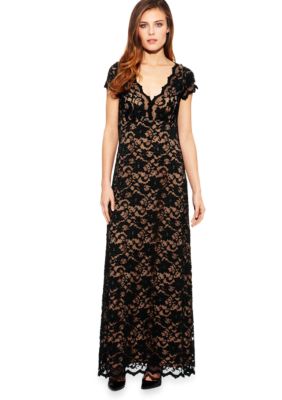 Karen Kane Electric Tide Juliet Lace Maxi Dress
