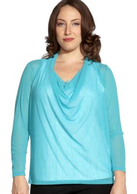Karen Kane Plus Size Drape Neck Top