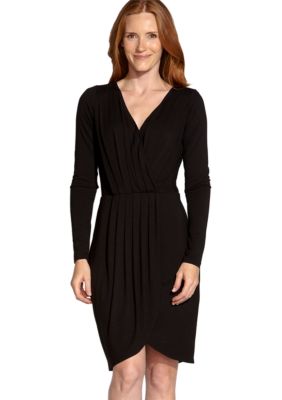 Karen Kane South Beach Pleated Wrap Top Dress