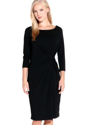 Karen Kane Indigo Bay Three Quarter Sleeve Shirred Dress