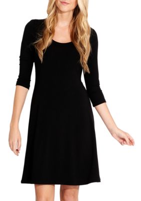 Karen Kane Indigo Bay Three Quarter Sleeve A-Line Dress