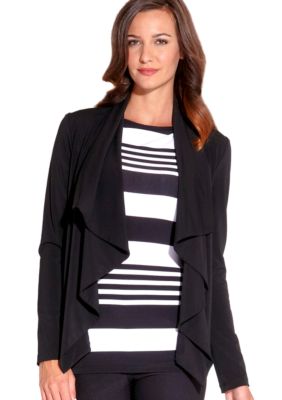 Karen Kane Wrinkle Resistant Drape Neck Travel Jacket