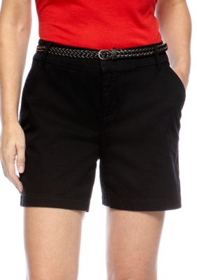 Madison Belted Twill Short