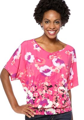 Madison Poppy Field Floral Knit Top