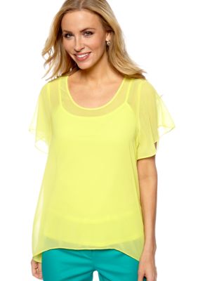 Madison Cutout Back Woven Top