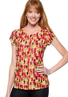 Madison Printed Lace Top