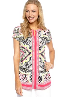 Madison Short Sleeve Embellished Tunic