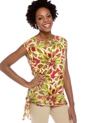 Madison Tie Side Floral Print Top