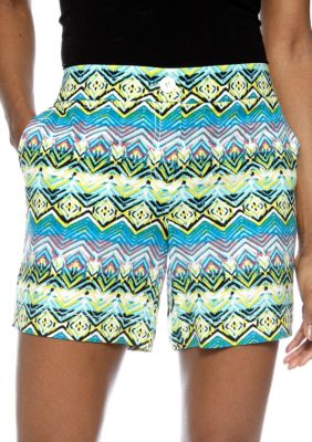 Madison Amazon Ikat Printed Linen Short