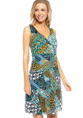 Madison Printed Tiered Mesh Dress