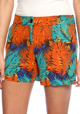 Madison Jungle Fern Printed Linen Short