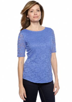 Madison Elbow Sleeve Lace Top