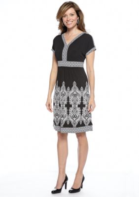 Madison Border Print Dress
