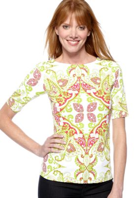 Madison Paisley Print Top
