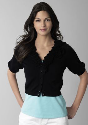 Madison Cropped Ruffle Cardigan